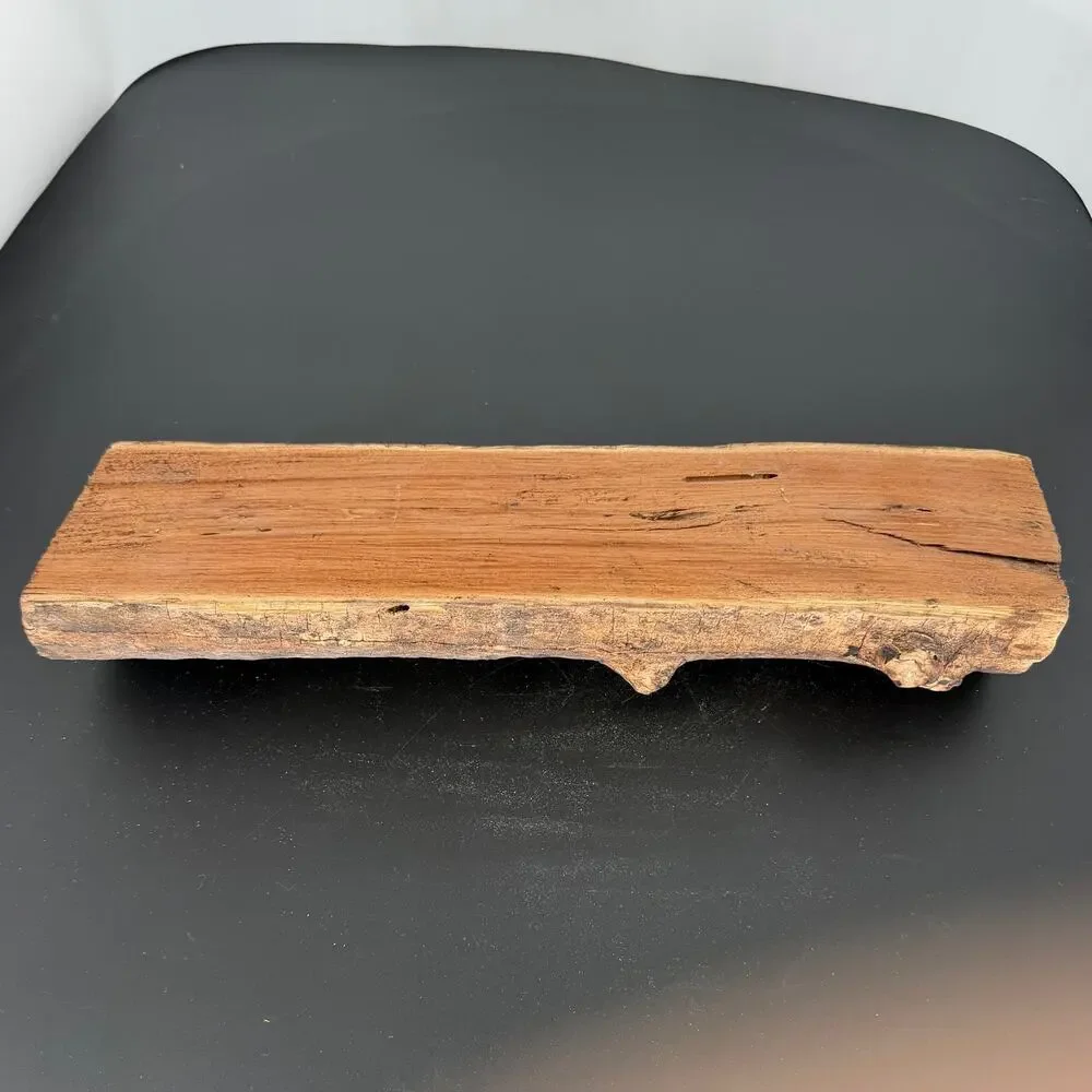 Primitive Natural Log Wood Candleholder 3 Hole Votive Tealight Centerpiece Cabin